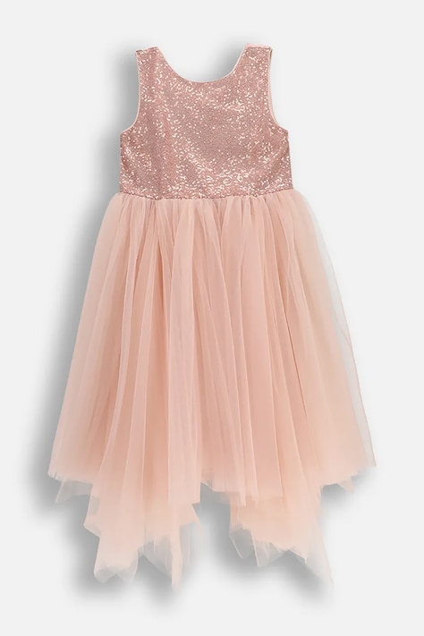 Coccodrillo vestito svasato rosa elegante junior