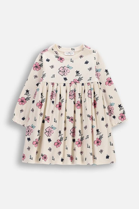 Coccodrillo Φόρεμα babydoll με βαμβάκι μπεζ φλοράλ FANTASY SPRING GIRL NEWBORN