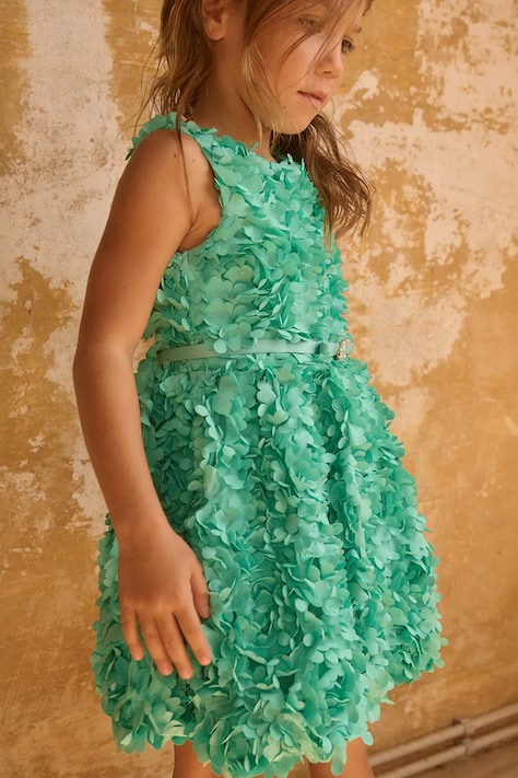 Abel&Lula sukienka zielona w kwiaty 5038