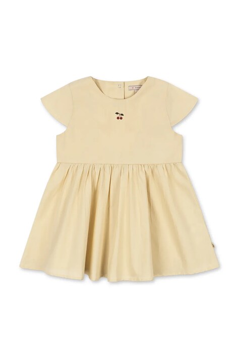 Konges Sløjd sukienka bawełniana HEARLY DRESS GOTS beżowa KS105411