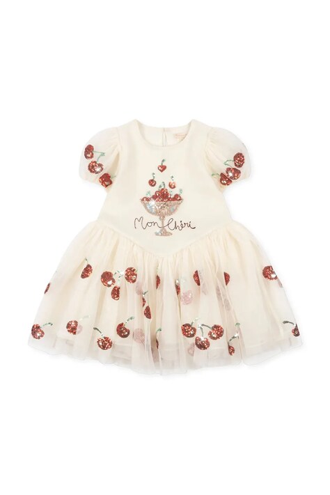 Konges Sløjd φόρεμα HEARTLILY DRESS λευκό παγιετένιο KS105412