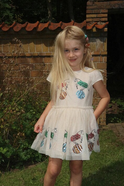 Konges Sløjd сукня ODETTE DRESS бежева паєтки KS105509