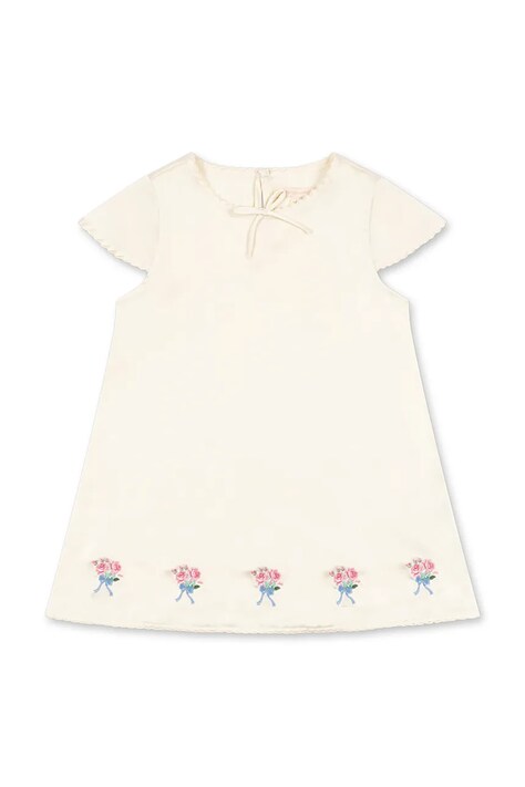 Konges Sløjd sukienka SHEENY SS DRESS beżowa gładka KS105537