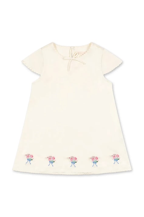 Konges Sløjd φόρεμα SHEENY SS DRESS μπεζ απλό KS105537