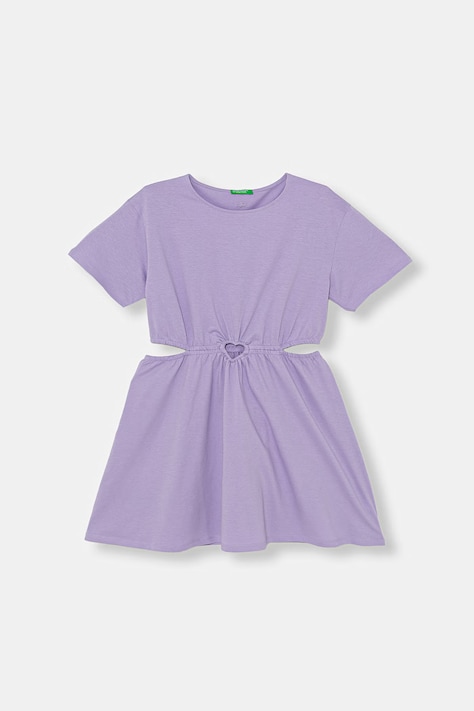 United Colors of Benetton letní šaty bavlněné fialové hladké 35RYCV01A