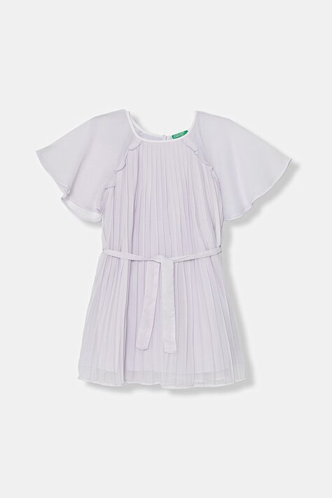 United Colors of Benetton πλισέ Φόρεμα μωβ απλό 41EXCV03R