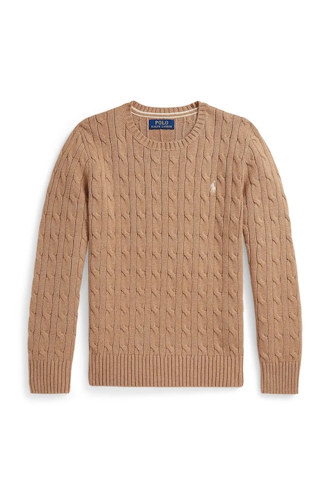 Polo Ralph Lauren sweter bawełniany dziecięcy kolor beżowy 323702674504