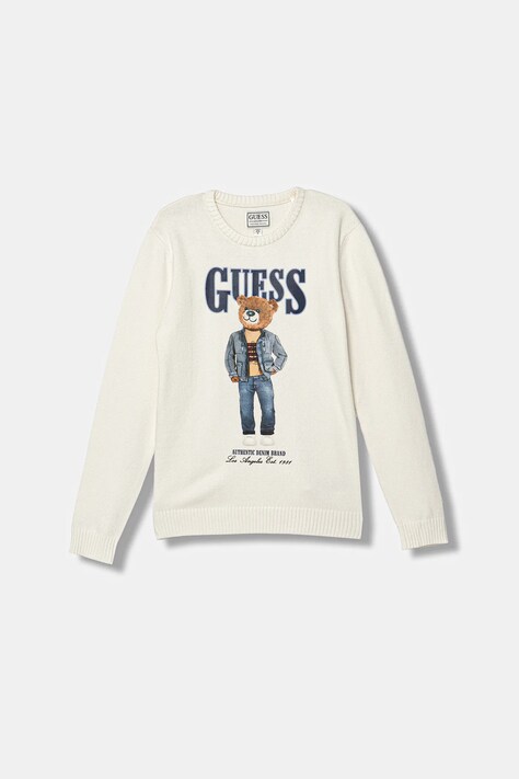 Guess sweter dziecięcy kolor biały L6RR04 Z2ZK2