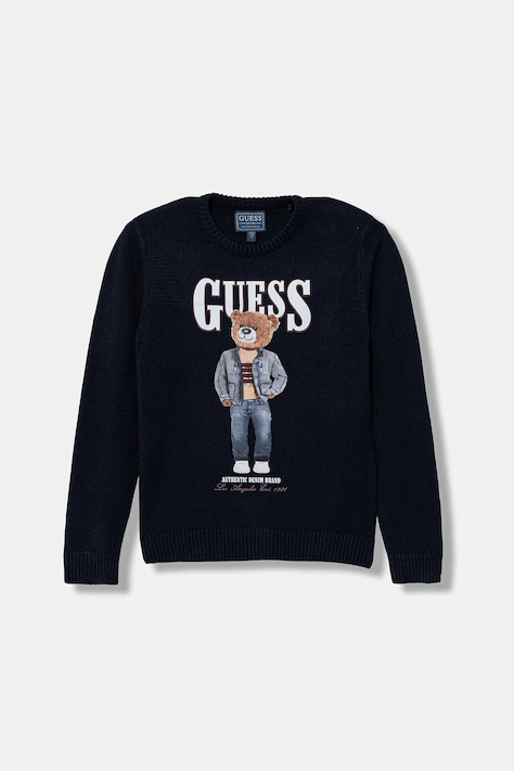 Guess sweter dziecięcy kolor granatowy L6RR04 Z2ZK2