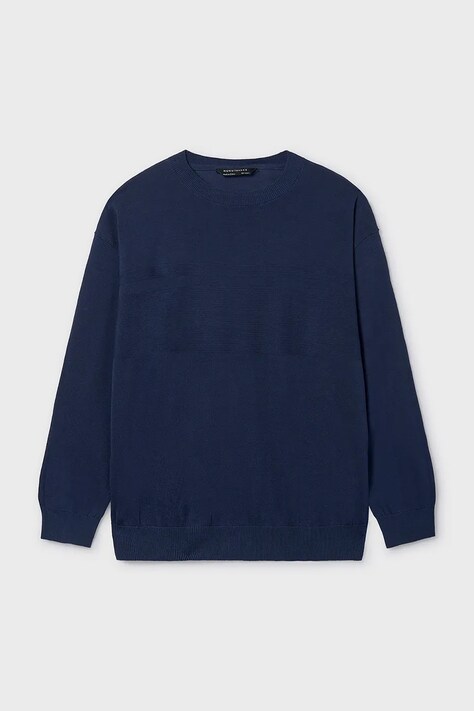 Mayoral sweter bawełniany dziecięcy kolor granatowy 6356