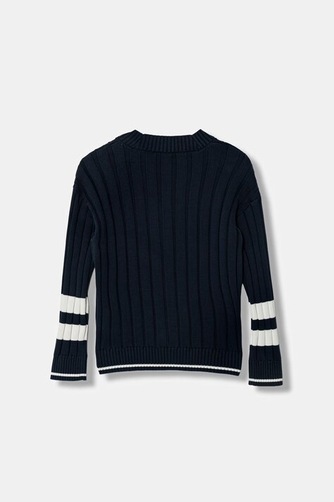 Emporio Armani кардиган дитячий бавовняний — SS26-SWB00W, темно-синій — фото 2