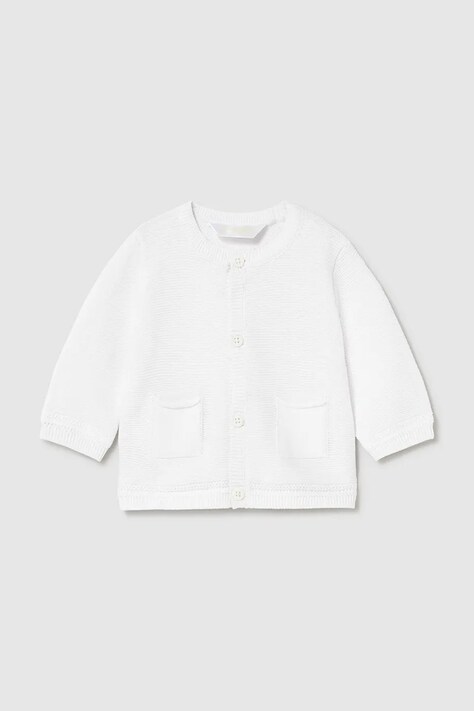 Mayoral Newborn kardigan bawełniany dziecięcy kolor biały 1303