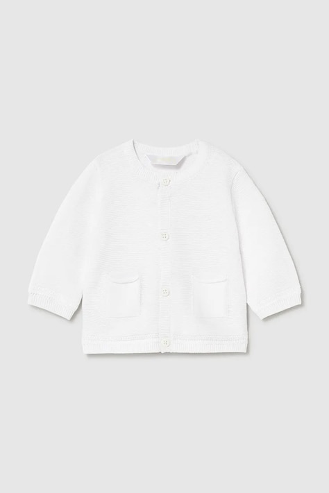 Mayoral Newborn kardigan bawełniany dziecięcy kolor biały 1303
