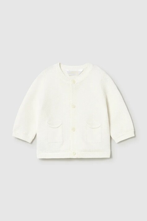 Mayoral Newborn kardigan bawełniany dziecięcy kolor beżowy 1303