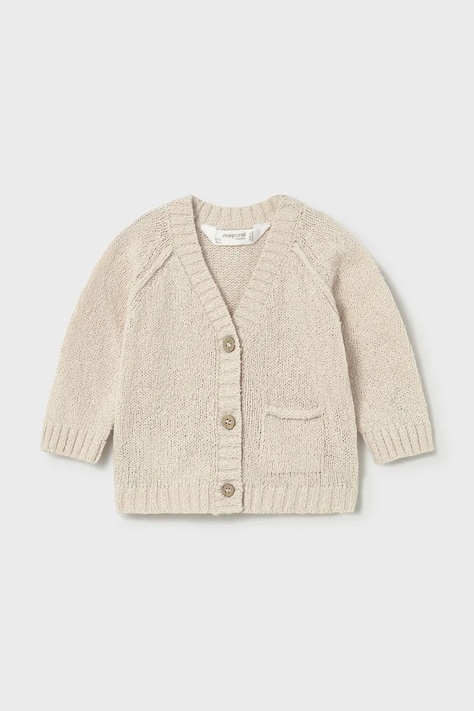 Kojenecký kardigan Mayoral Newborn béžová barva, 1306