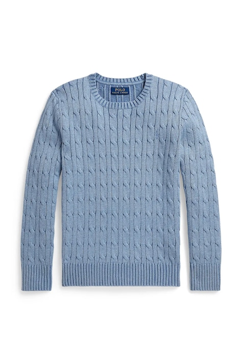 Polo Ralph Lauren sweter bawełniany dziecięcy kolor niebieski 323702674507