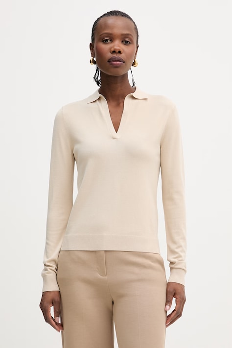 Weekend Max Mara sweter PALANCA damski kolor beżowy lekki 2615361101600
