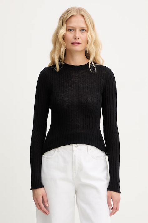 BOSS Orange sweter damski z dodatkiem wełny C Fennoni czarny 50555900