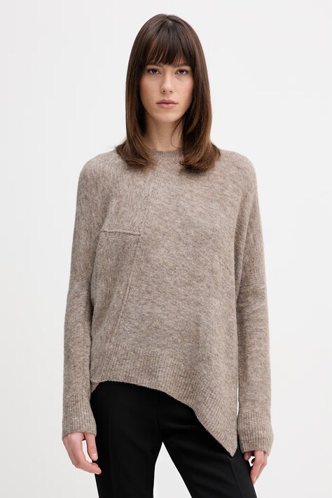 Svetr s příměsí vlny AllSaints černá barva, W096KD