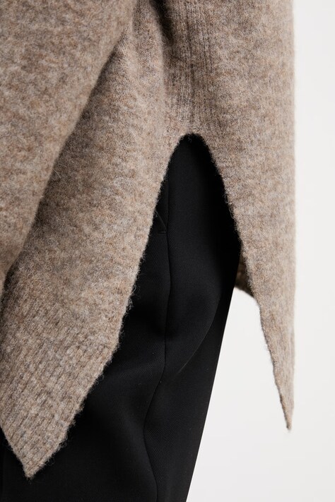 AllSaints sweter z dodatkiem wełny damski kolor beżowy W096KD