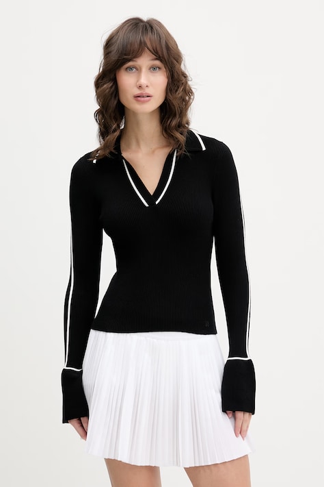 Pulover HUGO Samur boja: crna, lagane, 50554077