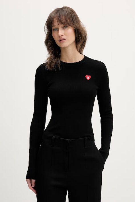 HUGO sweter Sarpha damski kolor czarny lekki 50554317