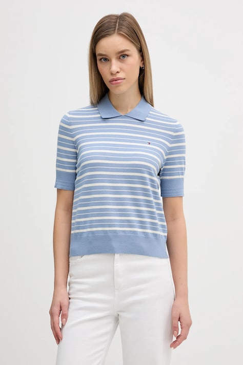 Пуловер Tommy Hilfiger в синьо WW0WW47622