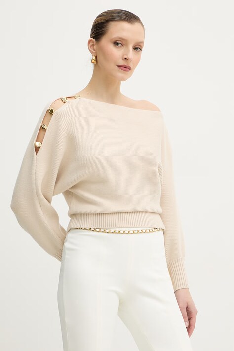 Guess sweter JAMIA damski kolor beżowy W6RR09 Z2ZK2