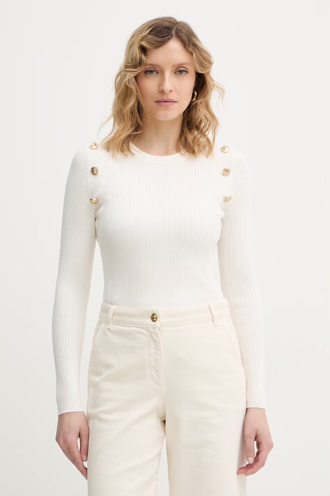 Guess sweter damski kolor beżowy lekki W6RR58 Z2YK2