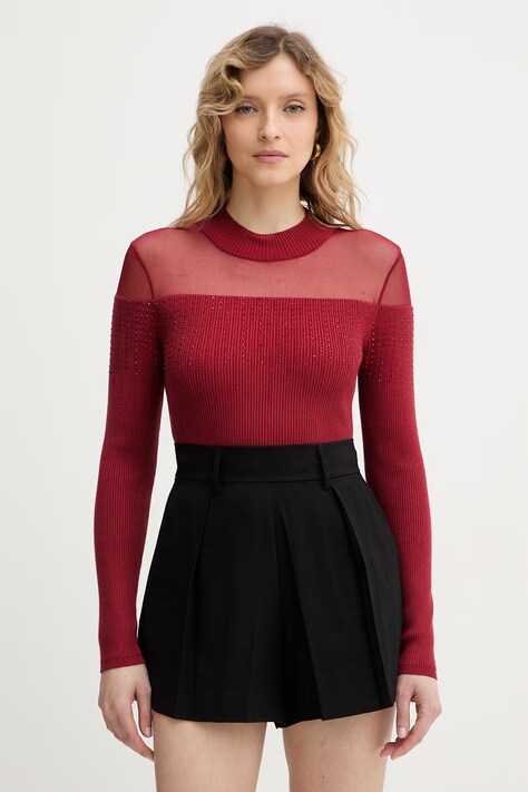 Svetr Guess JEENA dámský, červená barva, W6RR70 Z2YK2