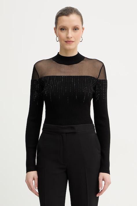 Guess sweter JEENA damski kolor czarny lekki W6RR70 Z2YK2