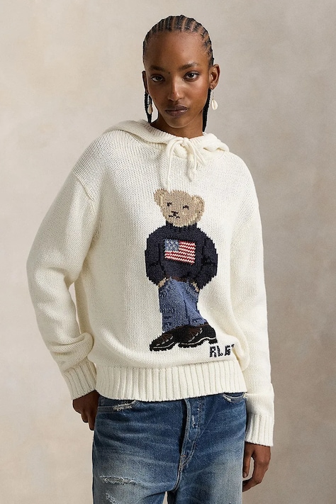 Polo Ralph Lauren sweter z dodatkiem lnu damski kolor beżowy 211A96253