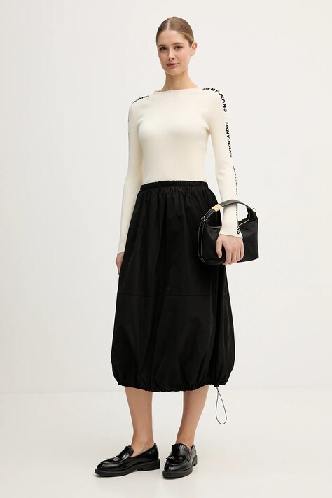 Dkny sweter damski kolor beżowy lekki DJ6R0104