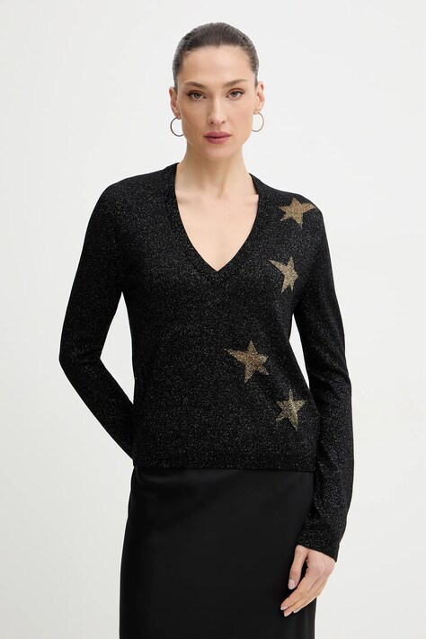 Πουλόβερ με προσθήκη μαλλιού ZADIG&VOLTAIRE χρώμα: μαύρο, KWSW02846