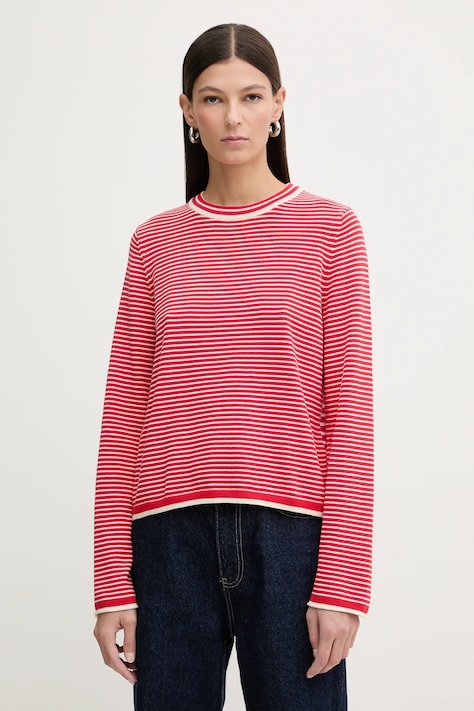 Marc O'Polo sweter bawełniany damski kolor czerwony lekki 600602360007