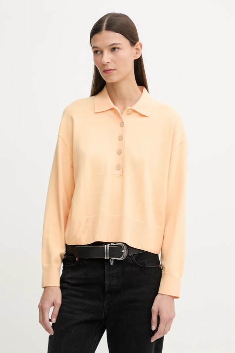 Marc O'Polo sweter damski kolor pomarańczowy lekki 5000007502