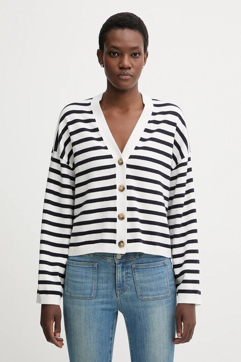 Marc O'Polo kardigan damski kolor biały lekki 5000007648