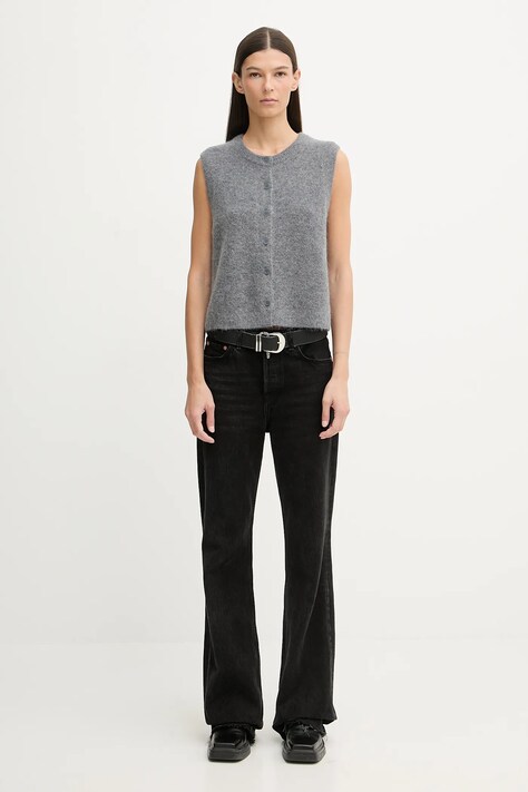 Marc O'Polo kamizelka z dodatkiem wełny damski kolor szary lekki 5000007825