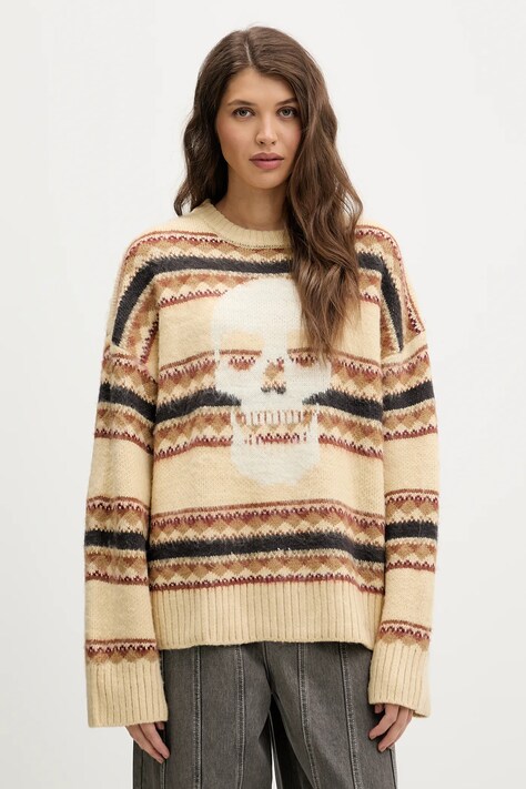 The Ragged Priest sweter damski kolor beżowy ciepły RPAW252051KW