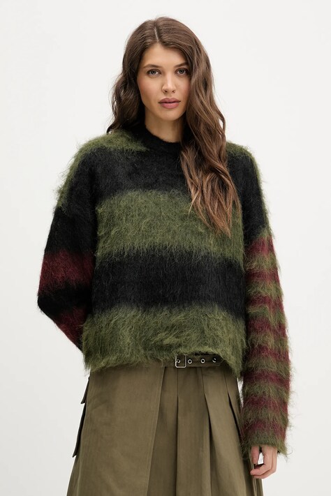 The Ragged Priest sweter damski kolor zielony RPAW251054KW