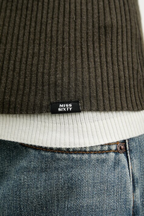 Miss Sixty sweter z dodatkiem wełny damski kolor zielony lekki 6S3RJ33800