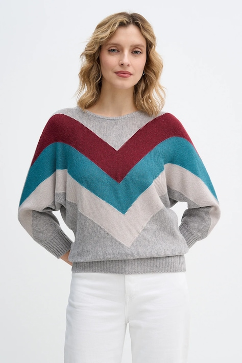 Svetr s příměsí vlny United Colors of Benetton x Stranger Things šedá barva, 1VUDE10EP