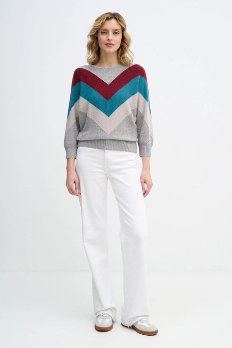 United Colors of Benetton sweter z dodatkiem wełny x Stranger Things damski kolor szary lekki 1VUDE10EP