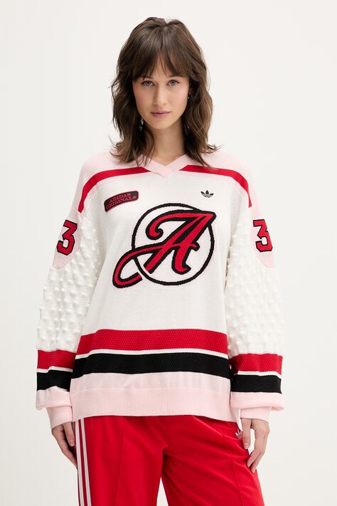 adidas Originals sweter z dodatkiem wełny damski kolor beżowy lekki KS6458