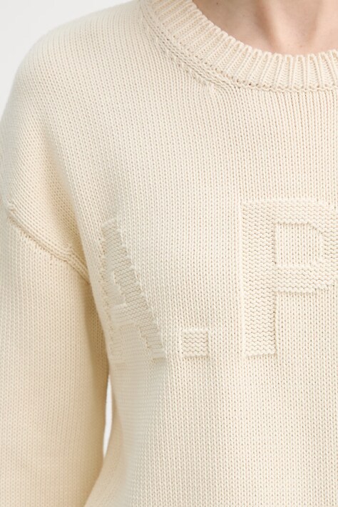 Бавовняний светр A.P.C. PULL TIAGO F — SS26-SWD07P, бежевий — фото 5