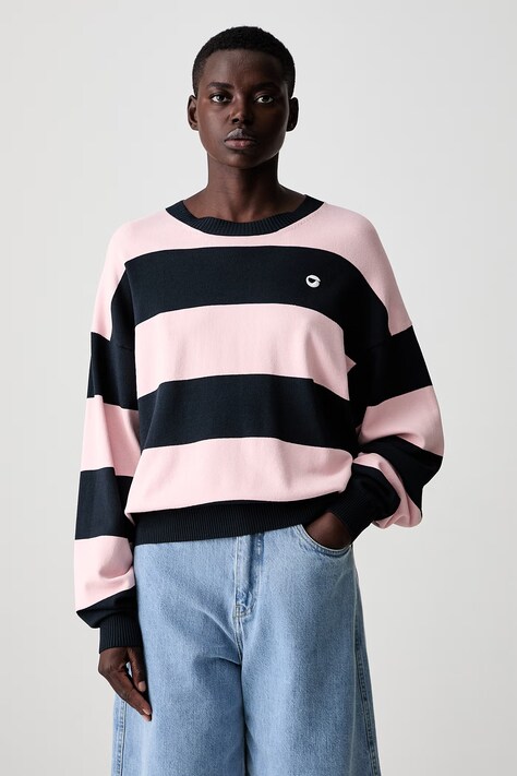 Svetr Coperni Striped dámský, růžová barva, COPML134SY3010