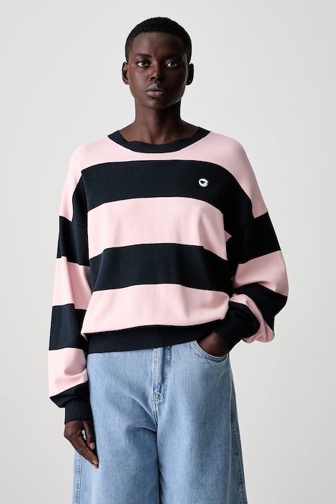 Πουλόβερ Coperni Striped χρώμα: ροζ, COPML134SY3010