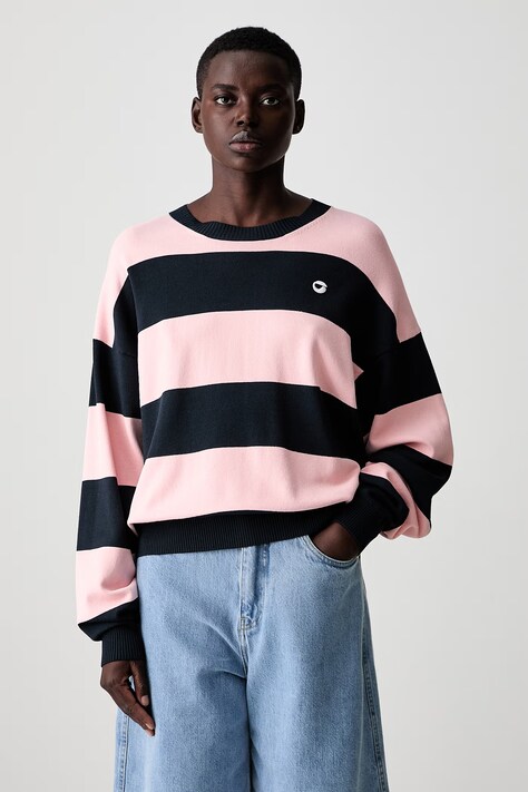 Πουλόβερ Coperni Striped χρώμα: ροζ, COPML134SY3010