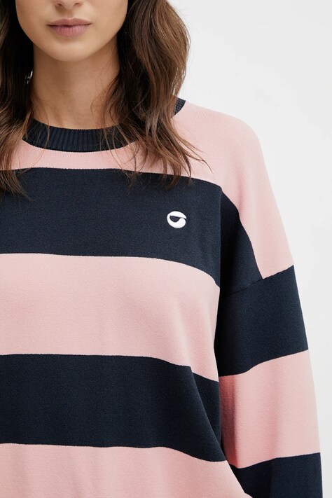 Coperni sweter Striped damski kolor różowy lekki COPML134SY3010