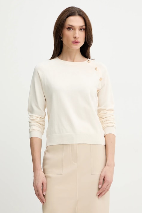 Morgan sweter damski kolor beżowy lekki MISTRA